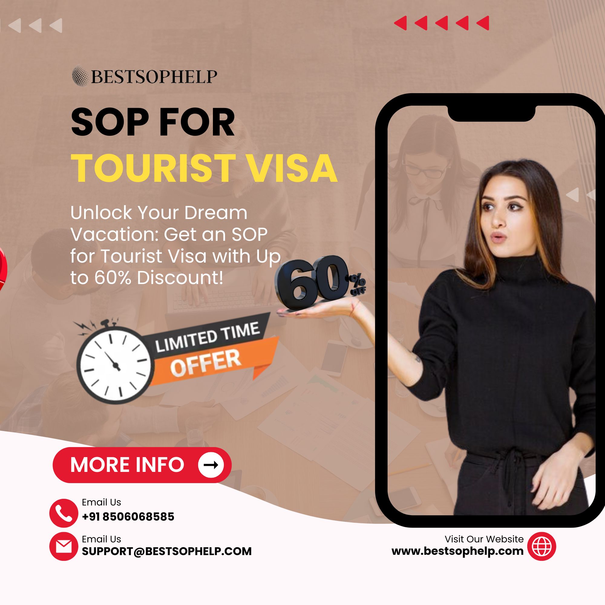 Unlock Your Dream Vacation: Get An Sop For Tourist Visa With Up To 60% Discount!
